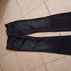 Wide leg dark wash jeans 25